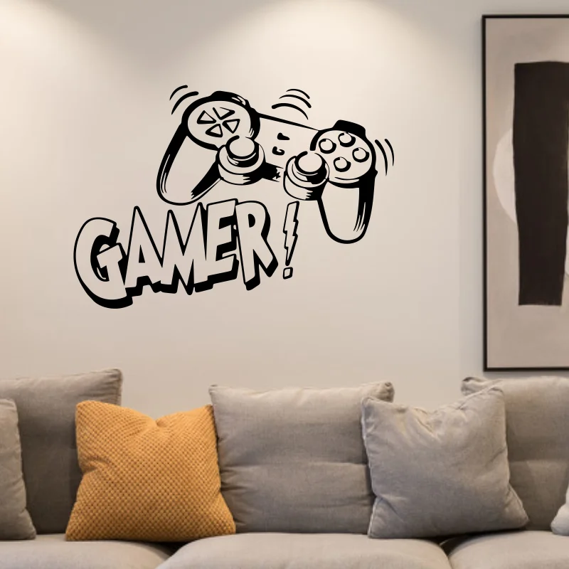 

Entertainment Gamer Vinyl Wall Sticker Game Room For Kids Room Decoration Wall Murals Boys Bedroom Decor Gaming Poster Wallpaper