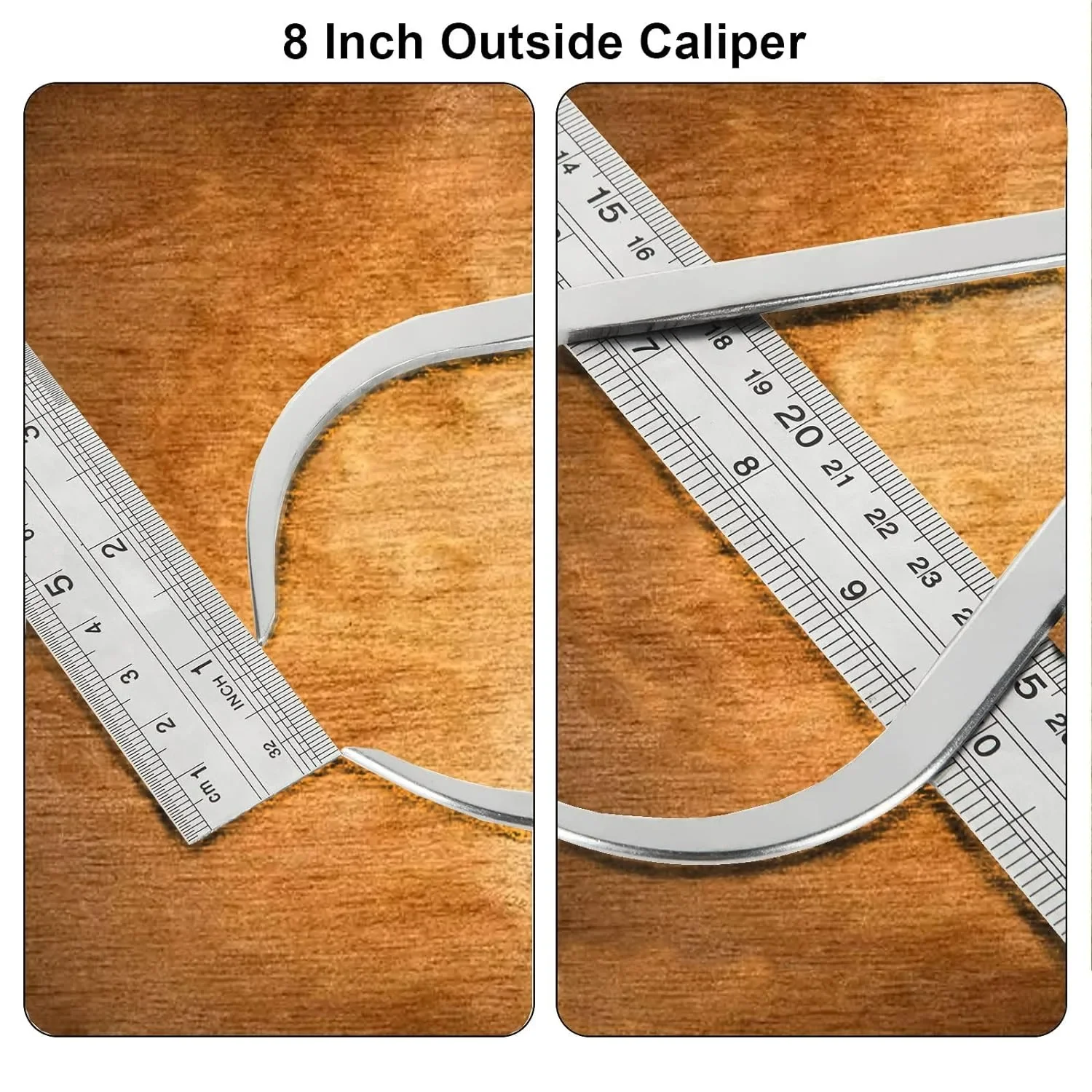 Adjustable DIY Leather Edge Caliper, Leather Inside Outside Divider Rotating Compass Creaser for Cobbler Tailor Wood working