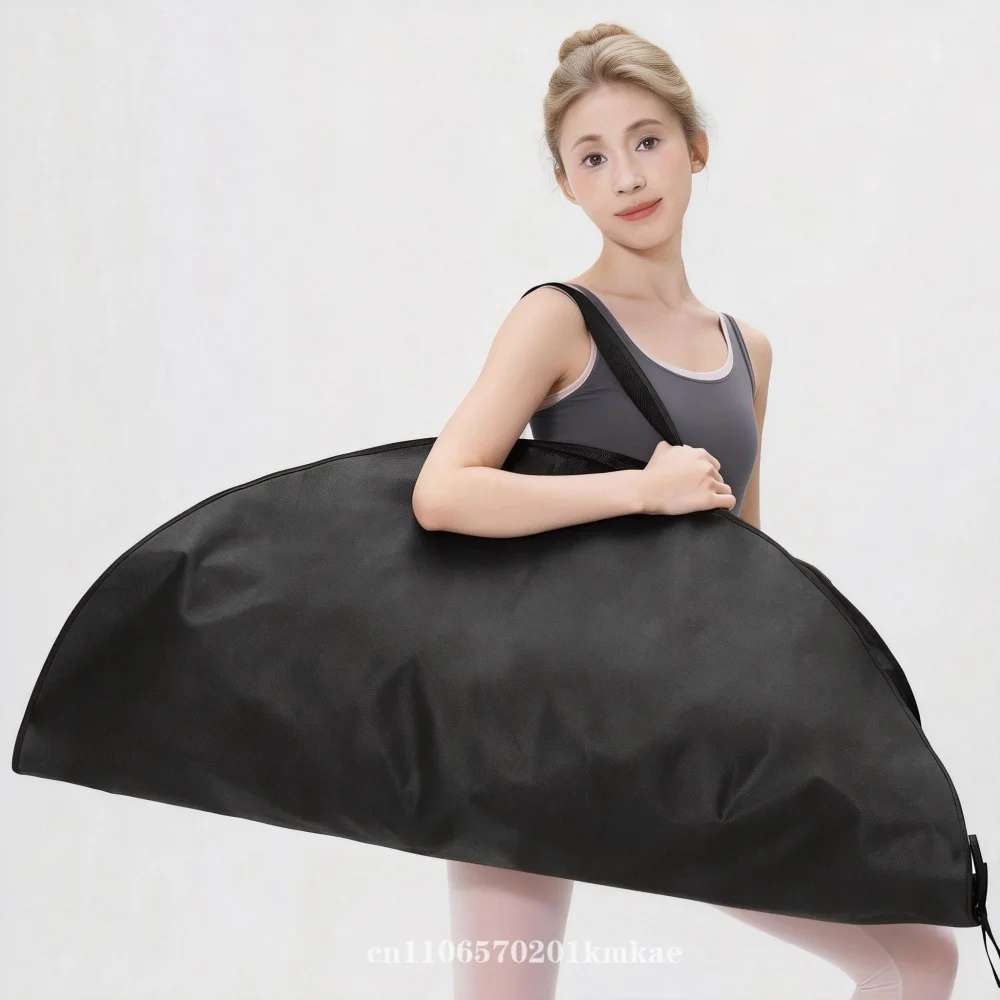 New Ballet Zipper Black Storage Bag Tutu Non-woven Waterproof Handbag Backpack for Performance Tulle Skirts Dance Accessories - view 2