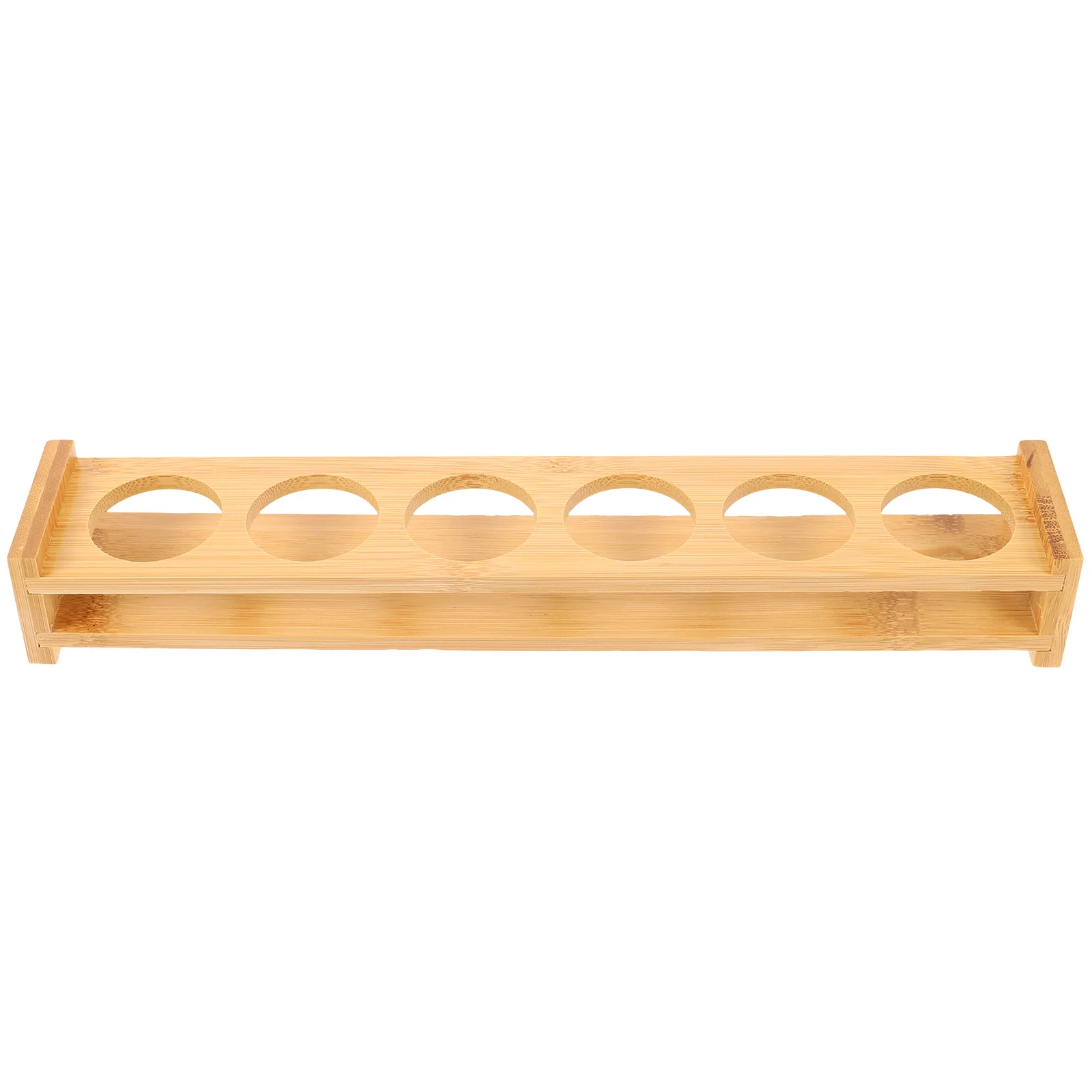 

1pc Glass Rack 6 Holes Cup Holder Display Coaster Cocktail Bamboo Red Storage Beer Racks Home Bar Decor Cup Stand