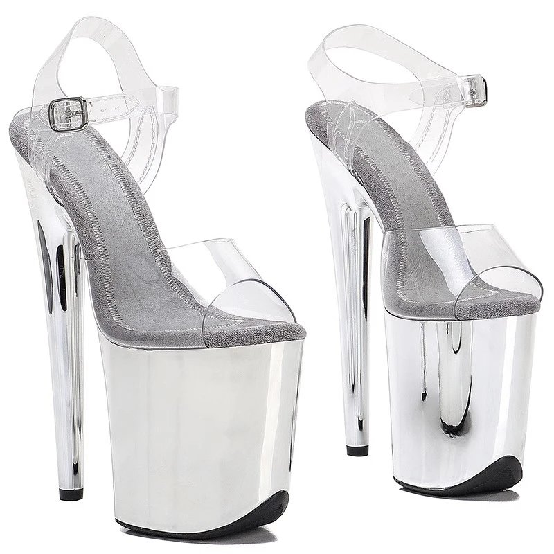 Neue 20 CM/8 zoll PVC Obermaterial Sexy Exotische High Heel Plattform Party Sandalen Pole Dance Schuhe Modell Zeigt sandalen 011