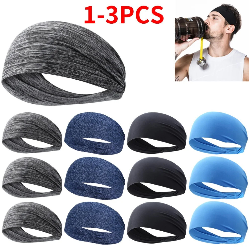 3-1PCS Sports Sweatband Breathable Sweat Absorbent Headband Soft Smooth Outdoor Sport Yoga Headband Hair Head Band ﻿