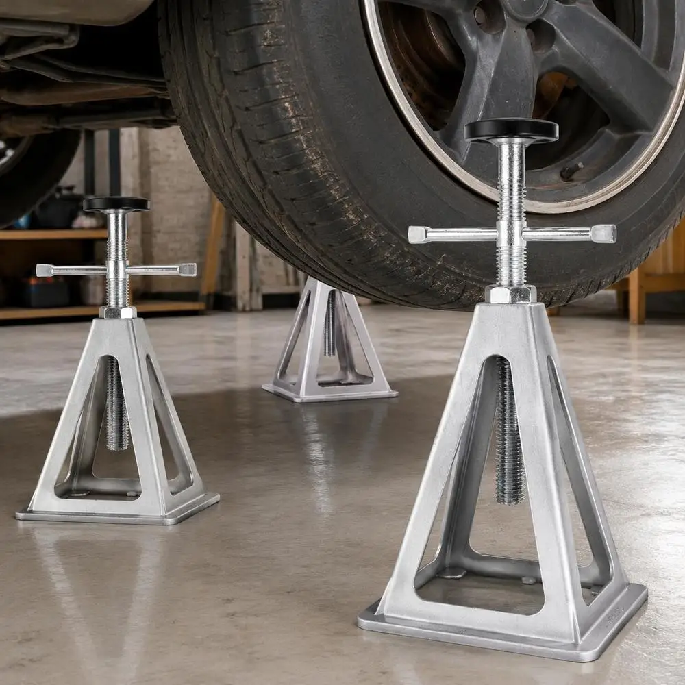 Jauges de nivellement pour camping-car, lot de 4, en aluminium, avec hauteur réglable de 11 à 17 pouces, pour camping-car, remorque de voyage et caravane, capacité de 6000 lb, support à vis unique.