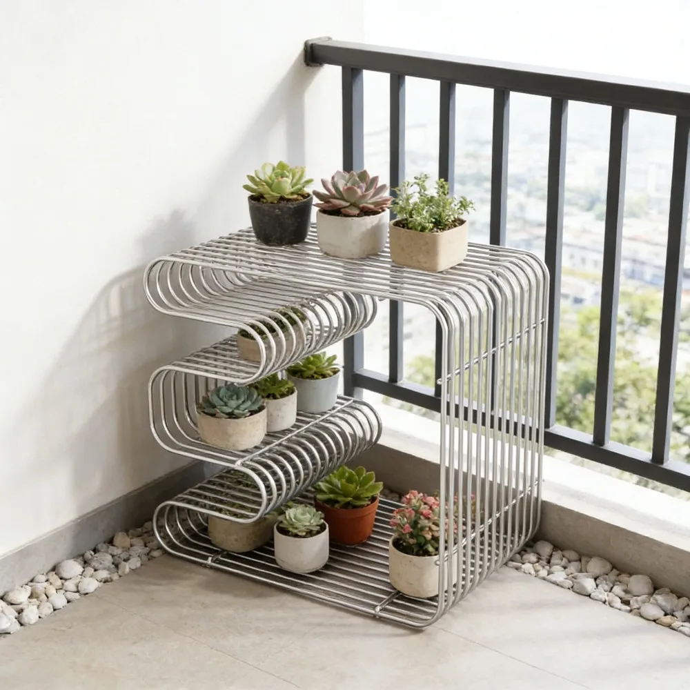 Modern Metal Coffee Table with Storage – Nordic Style Accent Side Table Magazine Rack for Living Room Sofa