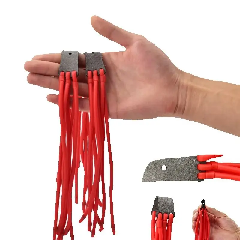 5pcs Six Strand High Elastic Powerful Rubber Band Fishing Accessory for Hunting and Outdoor Sports Slingshot Accessories