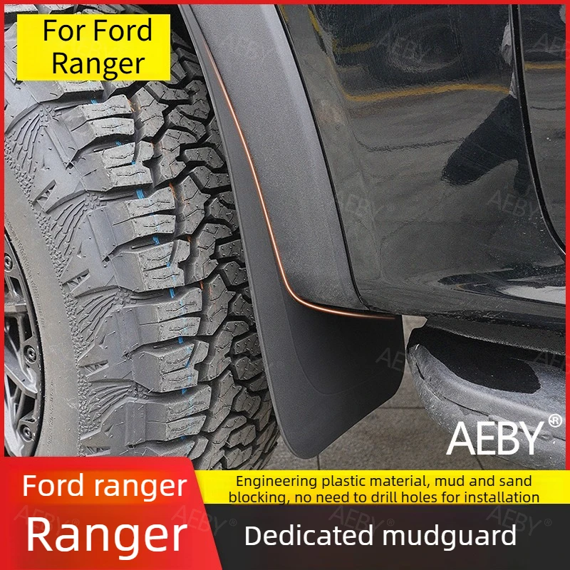 For Ford Ranger 2022-2026 fender splash guard,Fender Tire Fender Skin Soft Rubber Pad,Anti-scratch,Car external accessories