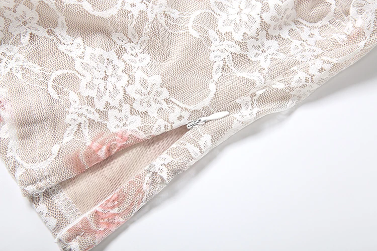 Weird Puss Sexy 2-teiliges Set für Damen, durchsichtiges Jacquard-T-Shirt mit Rundhalsausschnitt + Rock mit elastischem Bund und Schleifendekoration, schickes Sommer-Party-Outfit – Detail 11