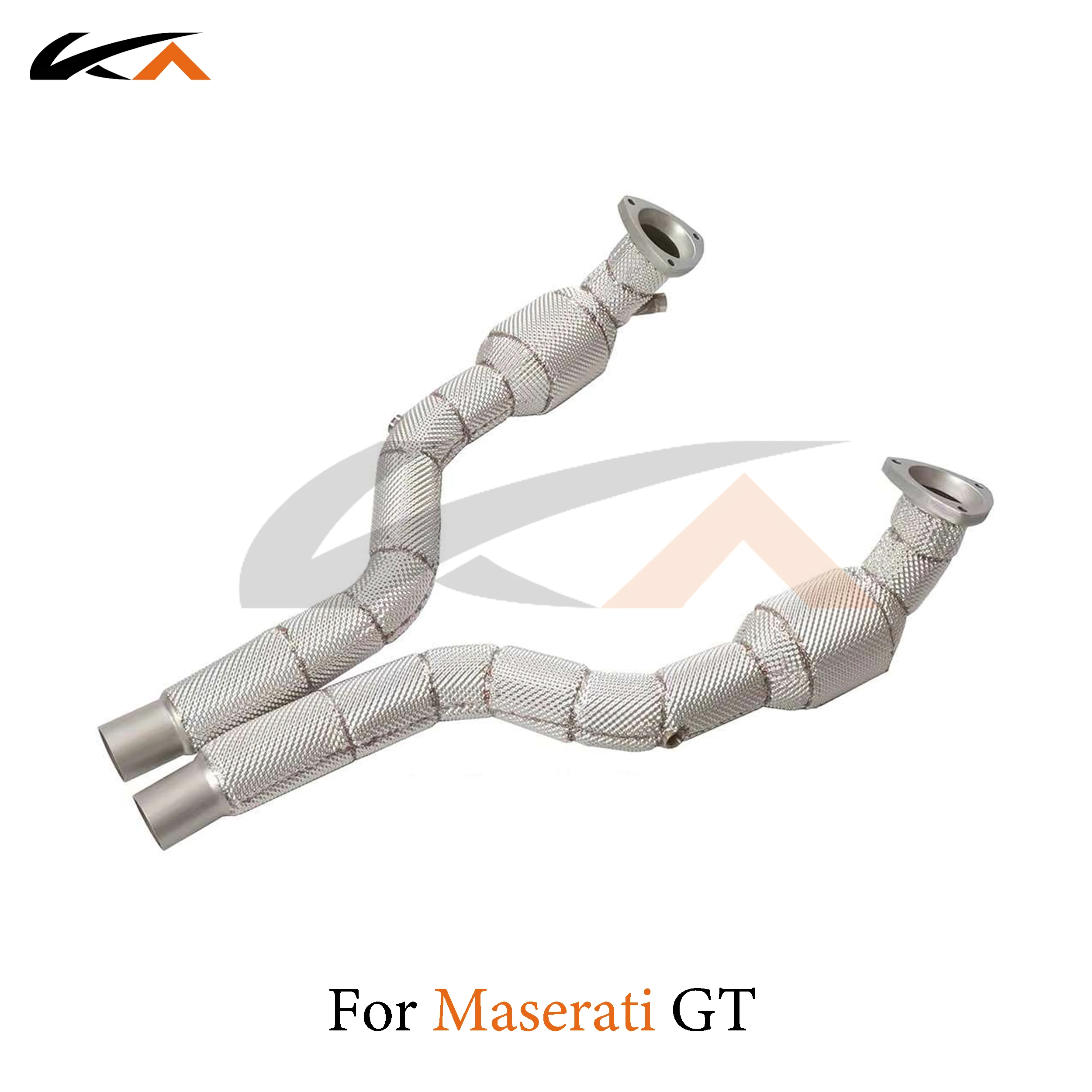 KA Tuning exhaust system header stainless downpipe for Maserati GT 4.7 axle pipe catalysis heat shield