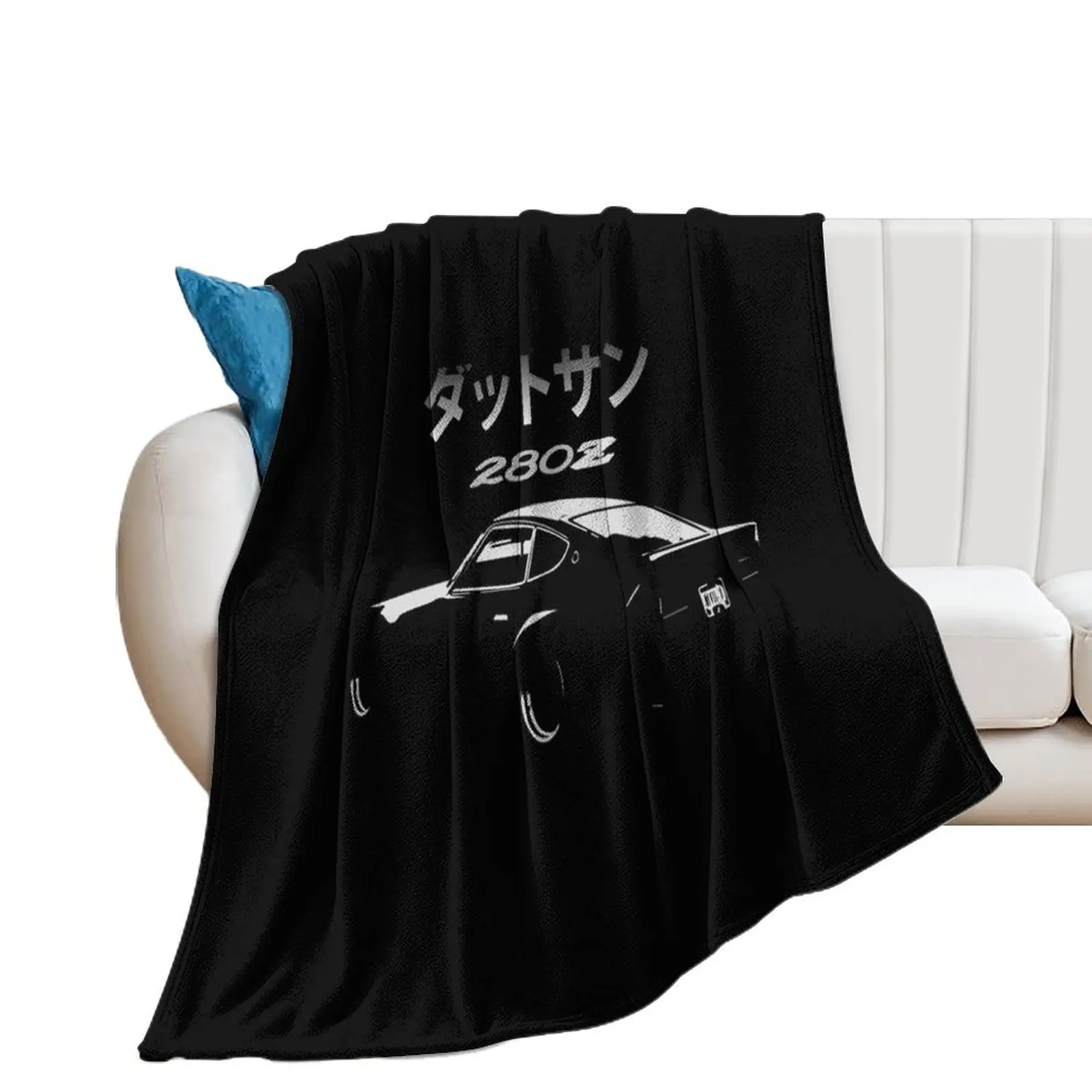 Vintage Datsun 280z Stencil Throw Blanket for winter Thin blankets and throws Hairy Blankets