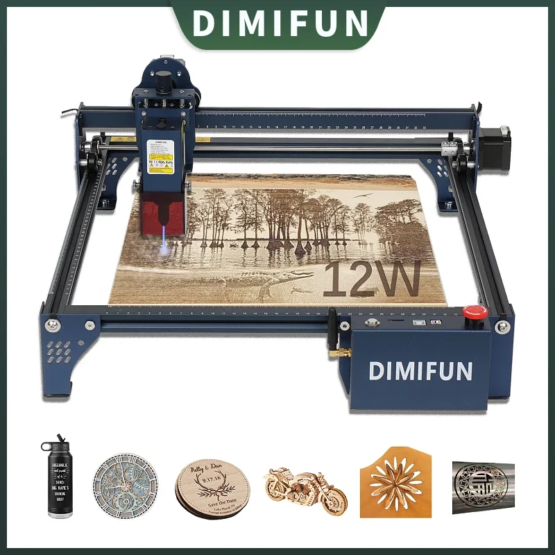 DIMIFUN DM6 Laser Engraver Cutter For Beginners 12000mm/min 60W DIY KIT Phone Connect Woodworking Metal Engraving Machine