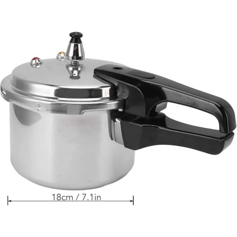 Aluminum alloy pressure cooker explosion-proof design heat-resistant handle polished appearance multi-capacity (3L-20L) pot
