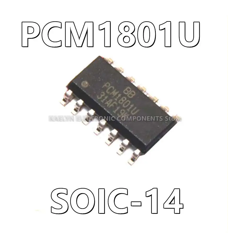

10Pcs/lot PCM1801U PCM1801 ADC, Audio 16 b 48k Serial 14-SOIC