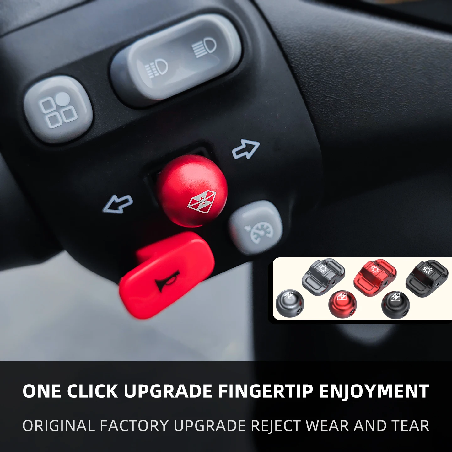 

Spirit beast For Ninebot F2z110max steering light button modification electric Scooter decoration headlight switching button