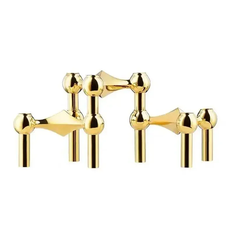 Metalen Moleculaire Structuur Kaarshouder Noordse Zilveren Kandelaar Middelpunt Woonkamer Decoratie Cadeau Home Decore Kandelaar