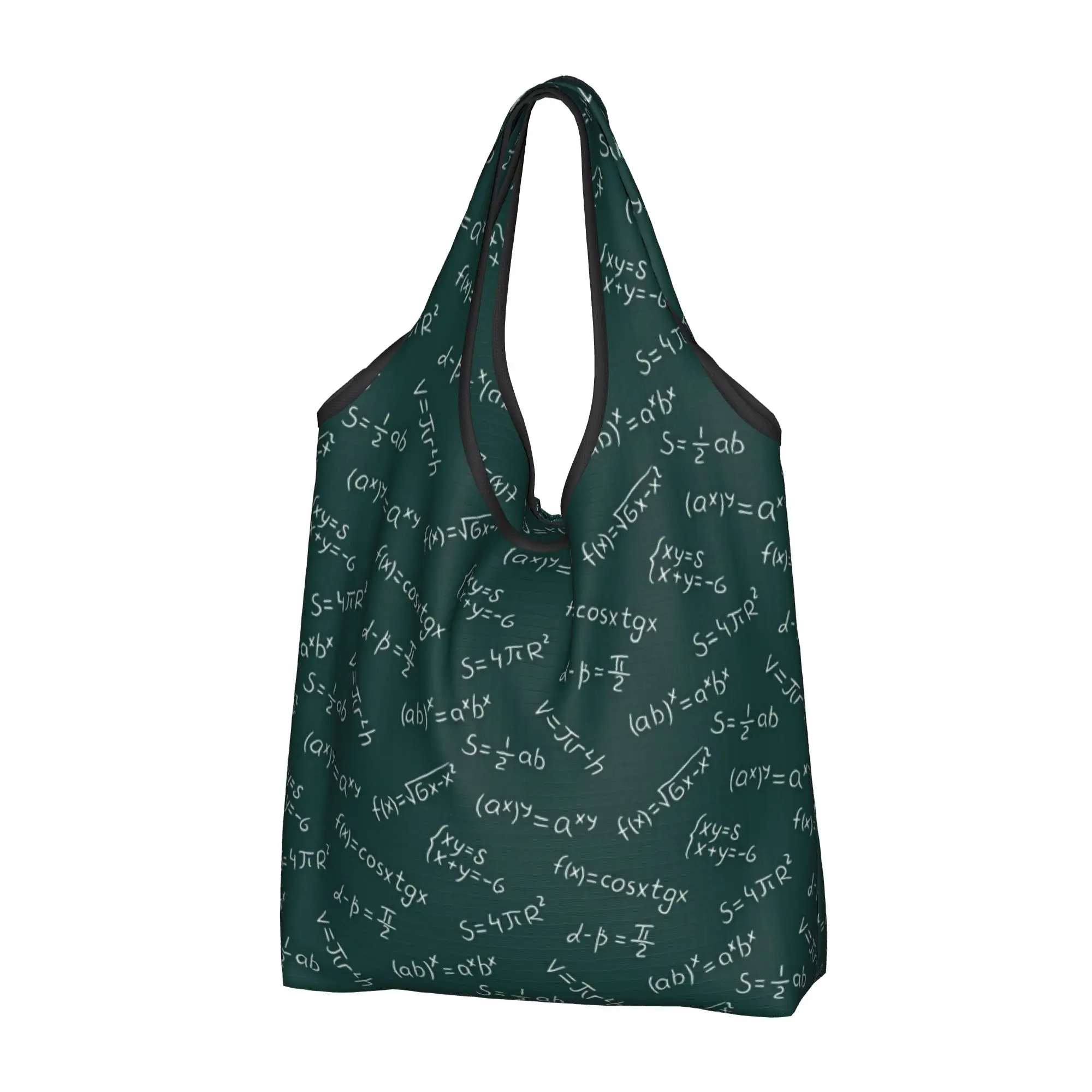 Funny Math Chalk Set Mathematical Shopping Tote Bags Portable  Grocery Shoulder Shopper Bag
