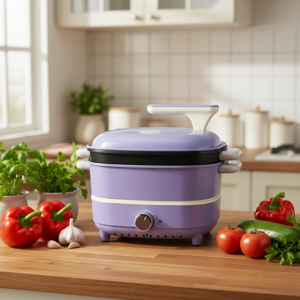 Mitcmolard Modern Multifunctional Electric Cooking Pot Grill Pan 2026 Trending Non-Stick Surface Cooking Pot For Home Use Use