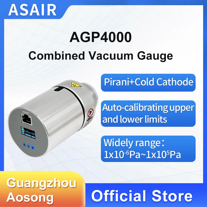 ASAIR Aosong MEMS High-precision Digital Display Cold Cathode Composite Vacuum Gauge Pirani Vacuum Gauge AGP4000