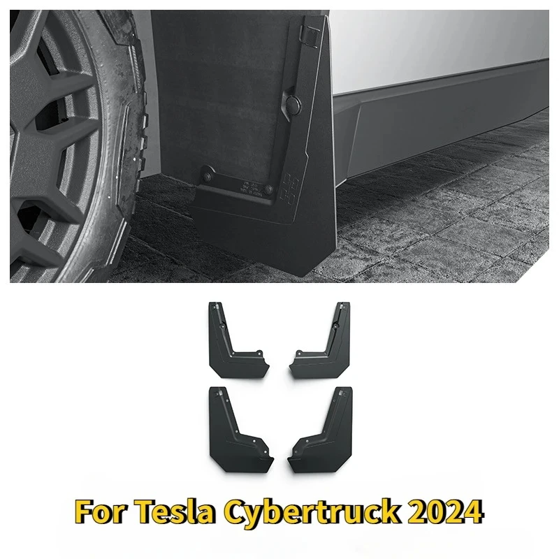 

Брызговики для Tesla Cybertruck 2025: Невидимые защитные накладки из TPE на передние и задние колеса, аксессуары для Cyber Pickup