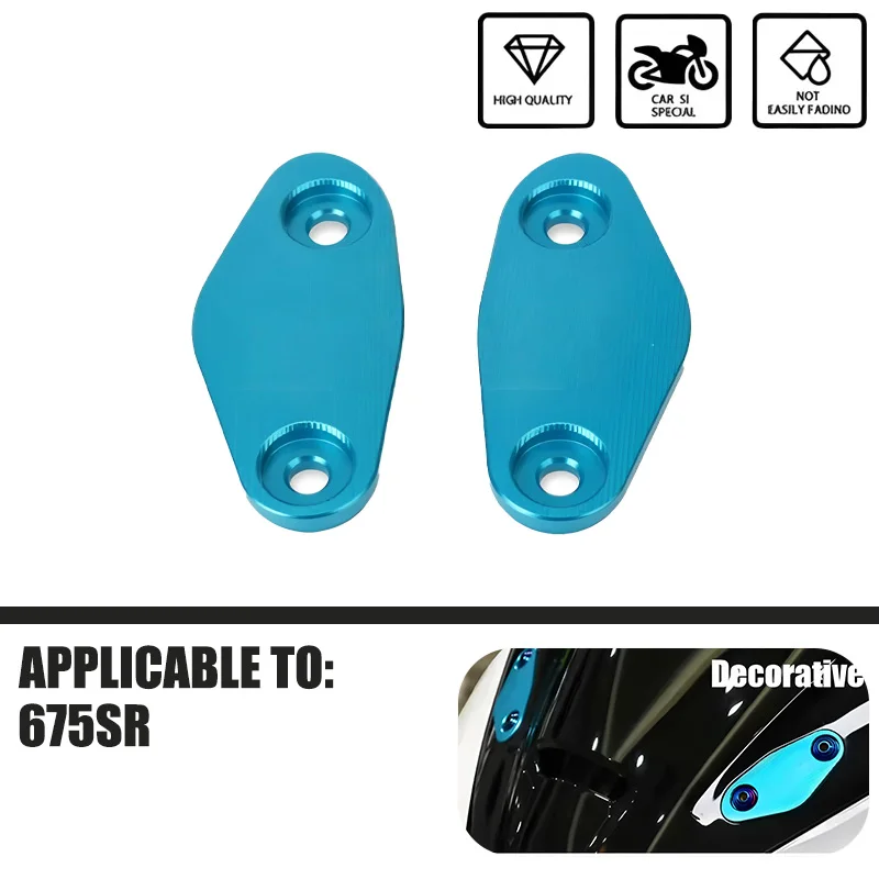 

Motorcycle Accessories Rearview Mirrors Seat Decorative Cover Mirror Base For 675SR 675SRR 675SR-R 675 SR SRR