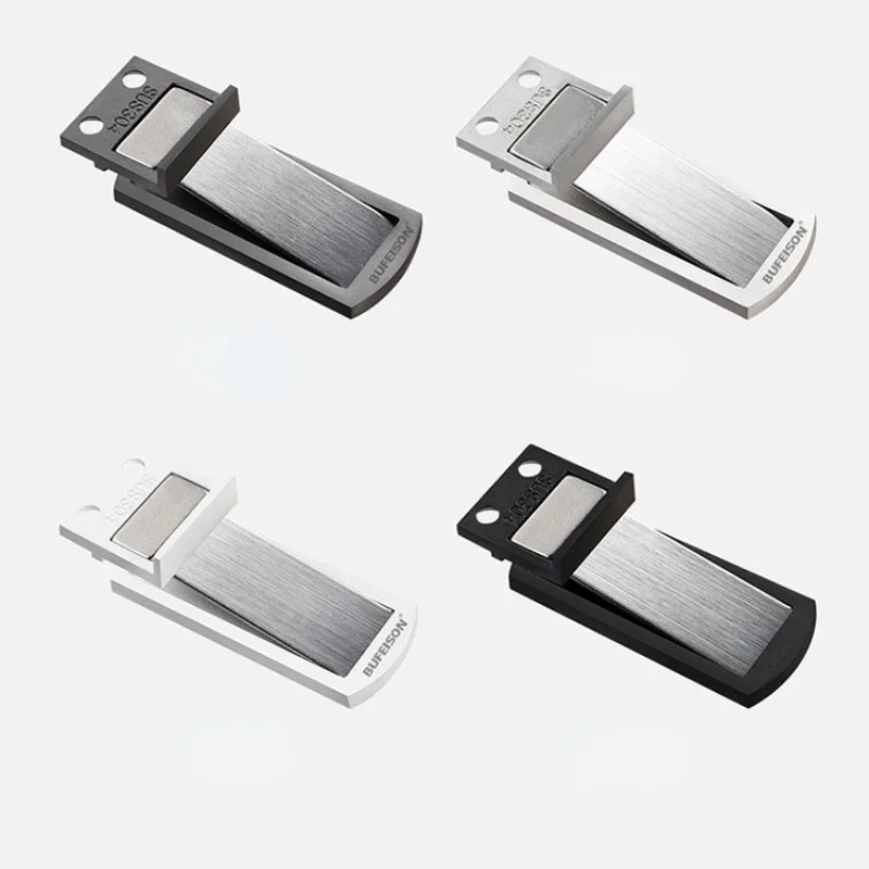 Ultra-Slim Door Stopper - No Drill Anti-Collision Door Bumper with Strong Magnet, Invisible Windproof Magnetic Door Holder