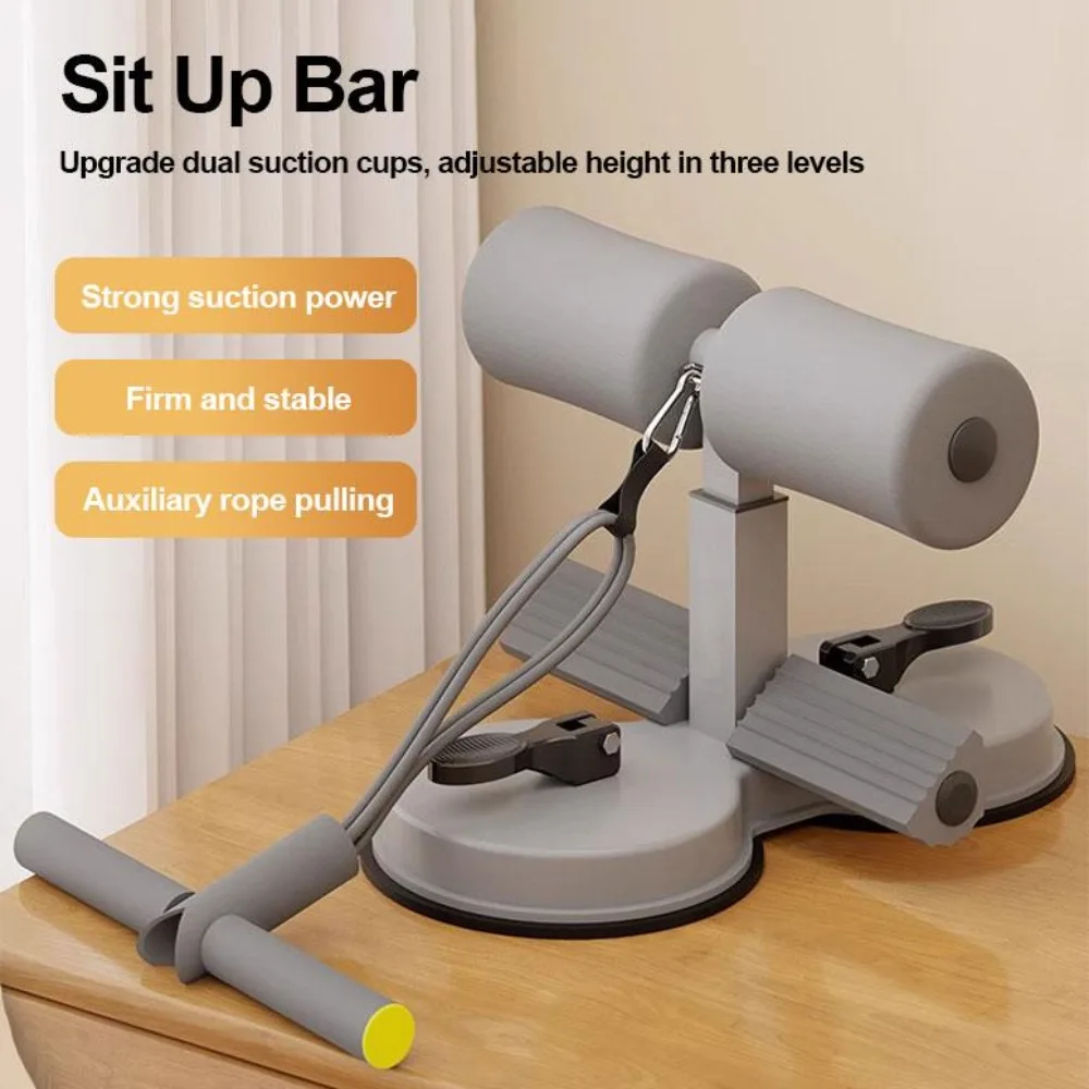 Multifunctional Sit Up Assistant Bar With Tension Rope Ab Workouts Abdominal Trainer Floor Equipment Anti-Slip Fitness Equipment