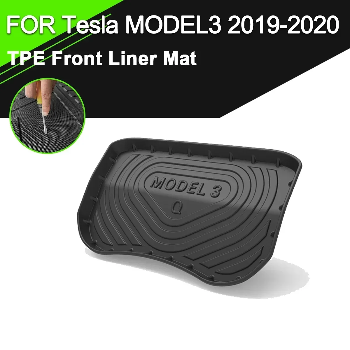 

Задний багажник автомобиля, коврик из ТПЭ, водонепроницаемый нескользящий резиновый вкладыш, аксессуары для Tesla Model 3 2019-2023