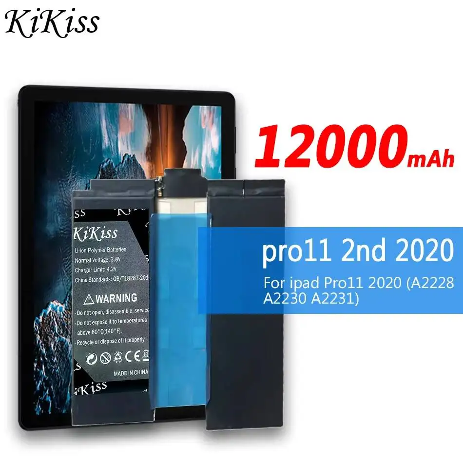 

12000mAh For Apple iPad Pro 11 2020 A2228 A2230 A2231 2rd 2th pro11 2nd Reliable Power Premium Replacement Tablet Battery