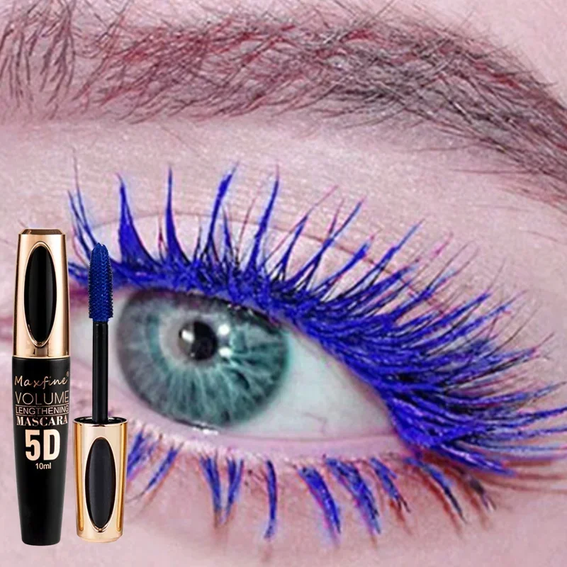 Colored Mascara Waterproof Non-smudge Eyelashes Lengthening Fine Curls Extension Make-Up Eyelashes Blue Red Purple Black Mascara