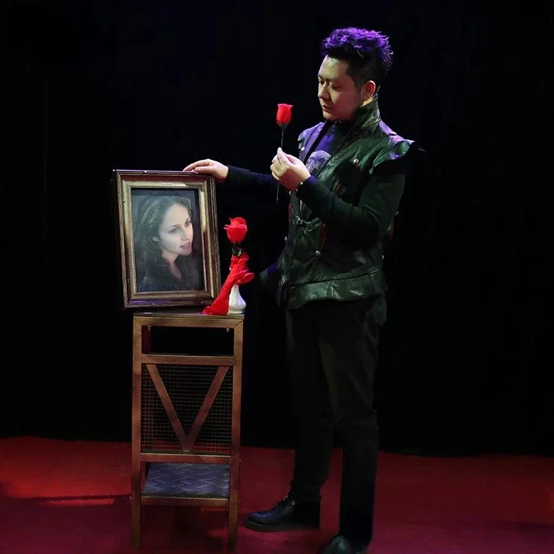 Retrato para truques de magia de jornal, o quadro da imagem muda em um retrato, mágico profissional, adereços de mágica para ilusão de palco