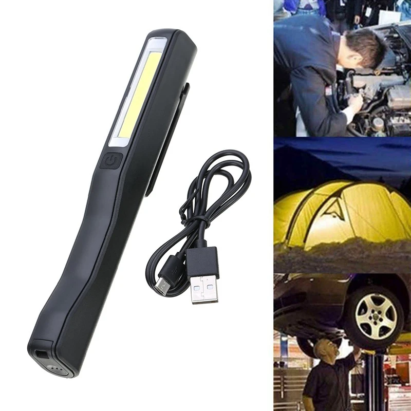 Rechargeable LED COB Portable Camping Work Inspection Light Lamp Hand Torch Magnetic For Household Workshop Automobile Camping