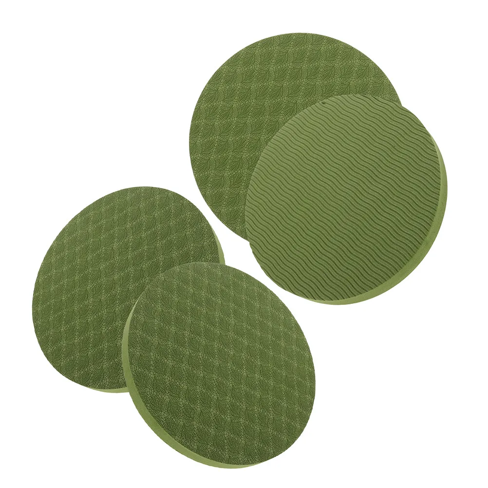 

2 пары мягких накладок для йоги на локти и колени, круглые компактные поддерживающие подушки с противоскользящим дизайном для пилатеса, тренировок на баланс и домашних занятий спортом