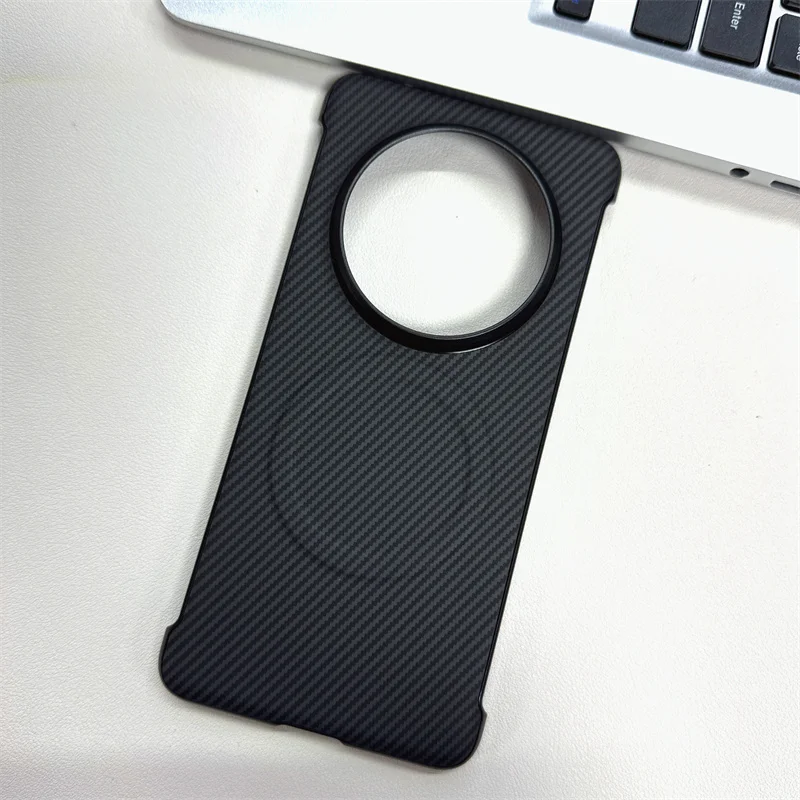 Ultradünne Kohlefaser-Textur-Magnethülle für Huawei Mate 30 40 50 60 70 Pro, harte PC-rahmenlose Abdeckung