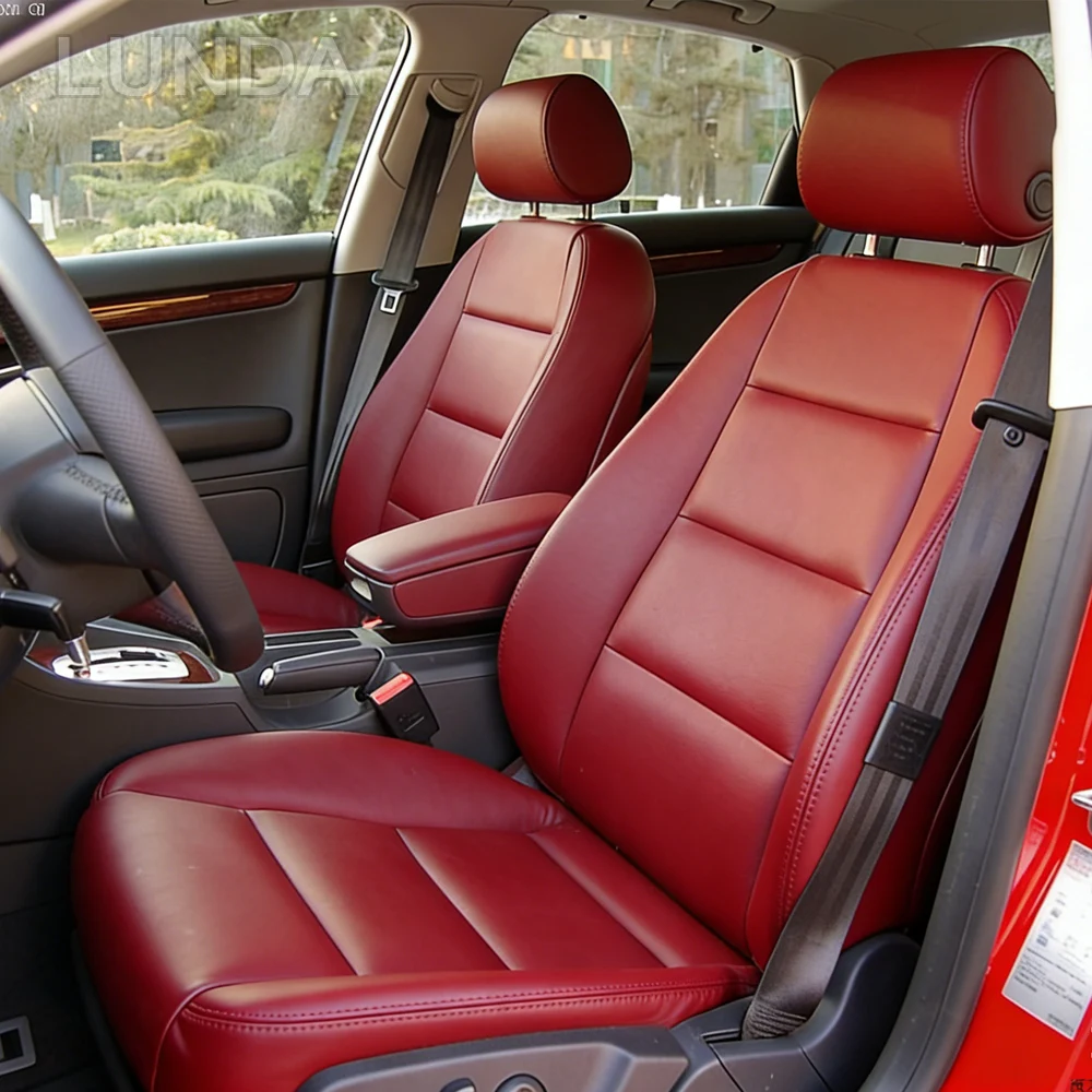 

Чехлы на сиденья автомобиля из искусственной кожи для Audi A4 B7 8E 2005-2008, автомобильные аксессуары