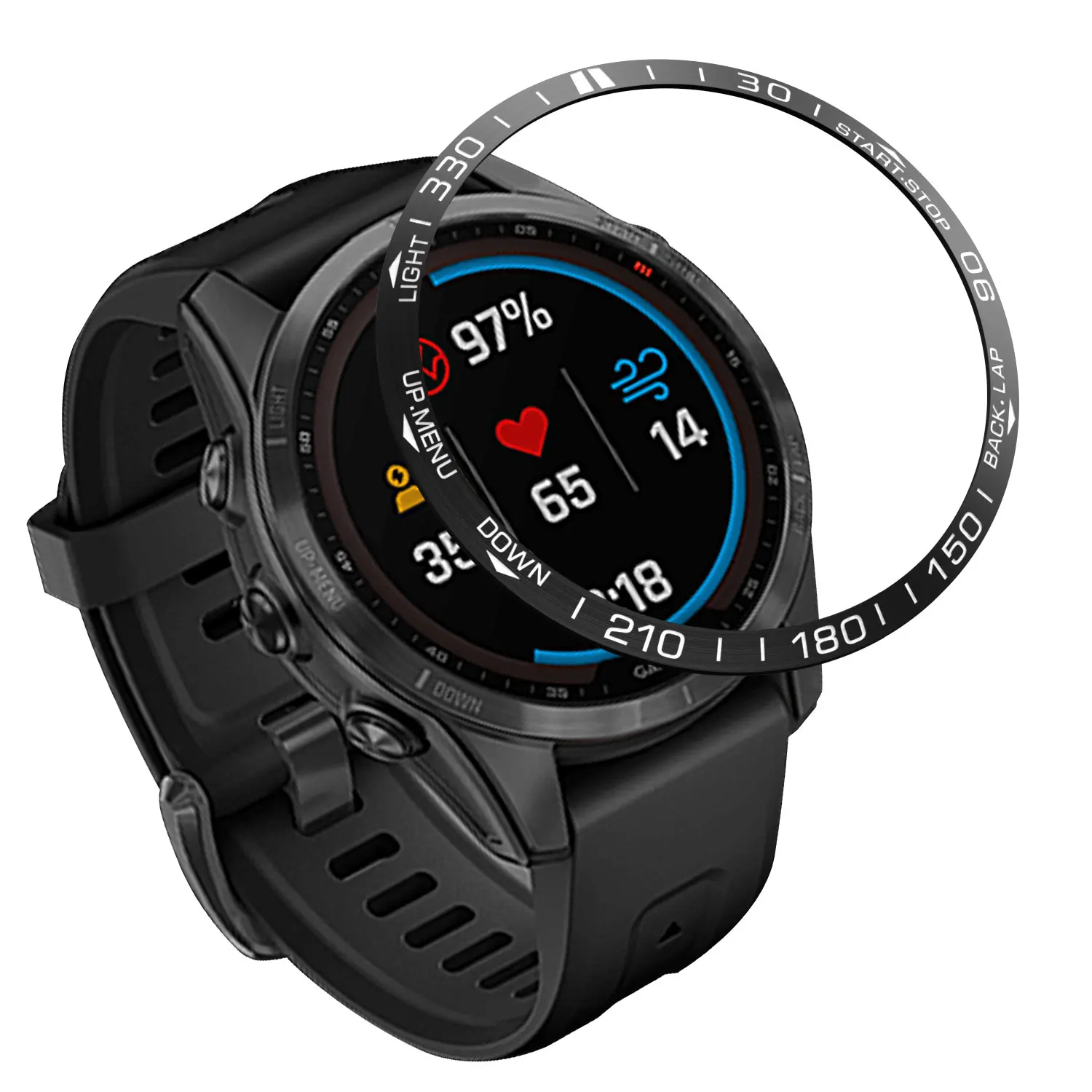 Untuk Garmin Fenix 7 7S 7X Penutup Cincin Bezel Safir Casing Pelindung Baja Tahan Karat Jam Tangan Pintar Olahraga Casing Perekat Cincin Bumper