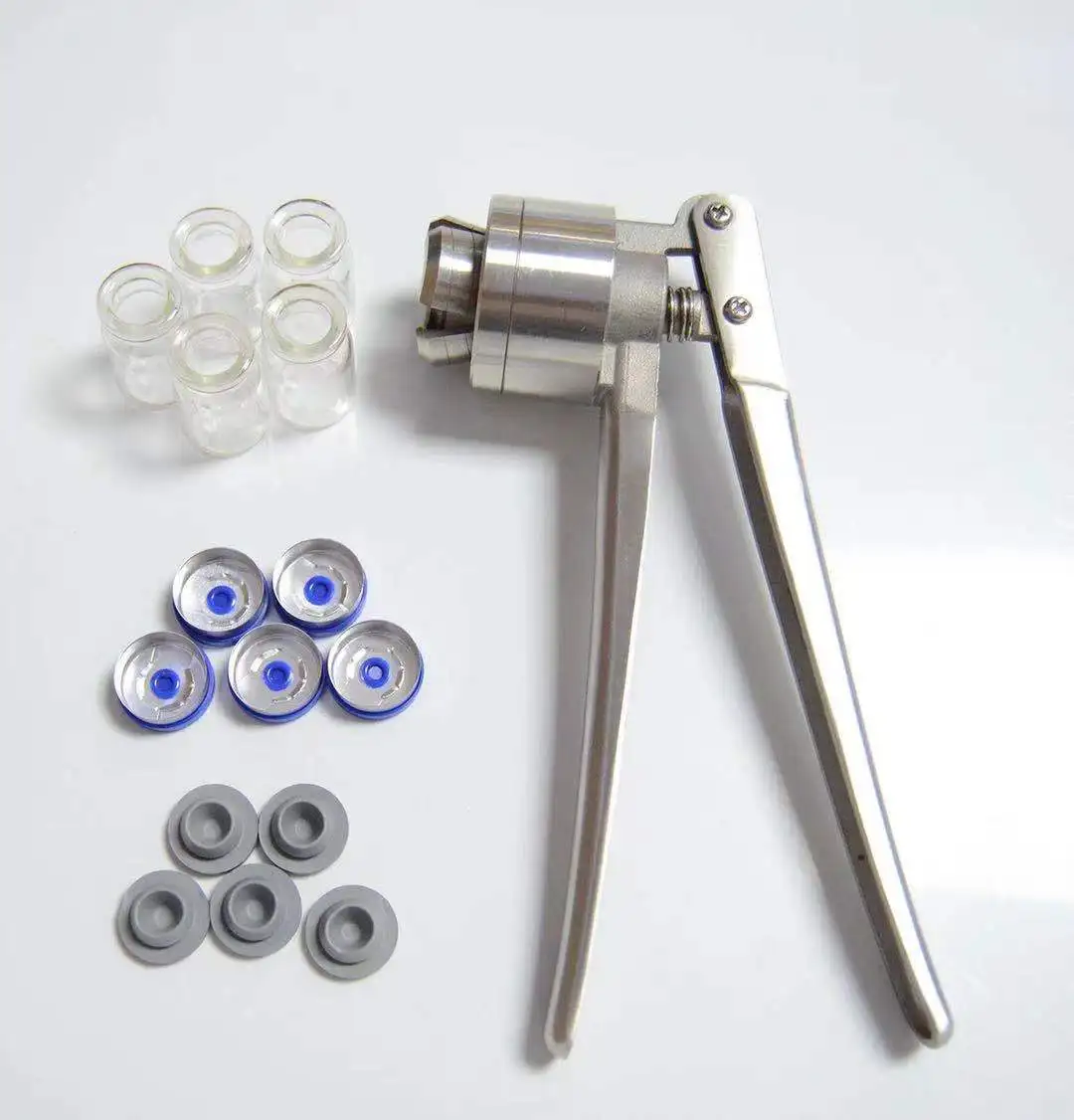 Viales de vidrio ámbar con tapa abatible de plástico y aluminio y tapones de goma, paquete de 100, de 20mm de fondo plano frasco de laboratorio, 10ml