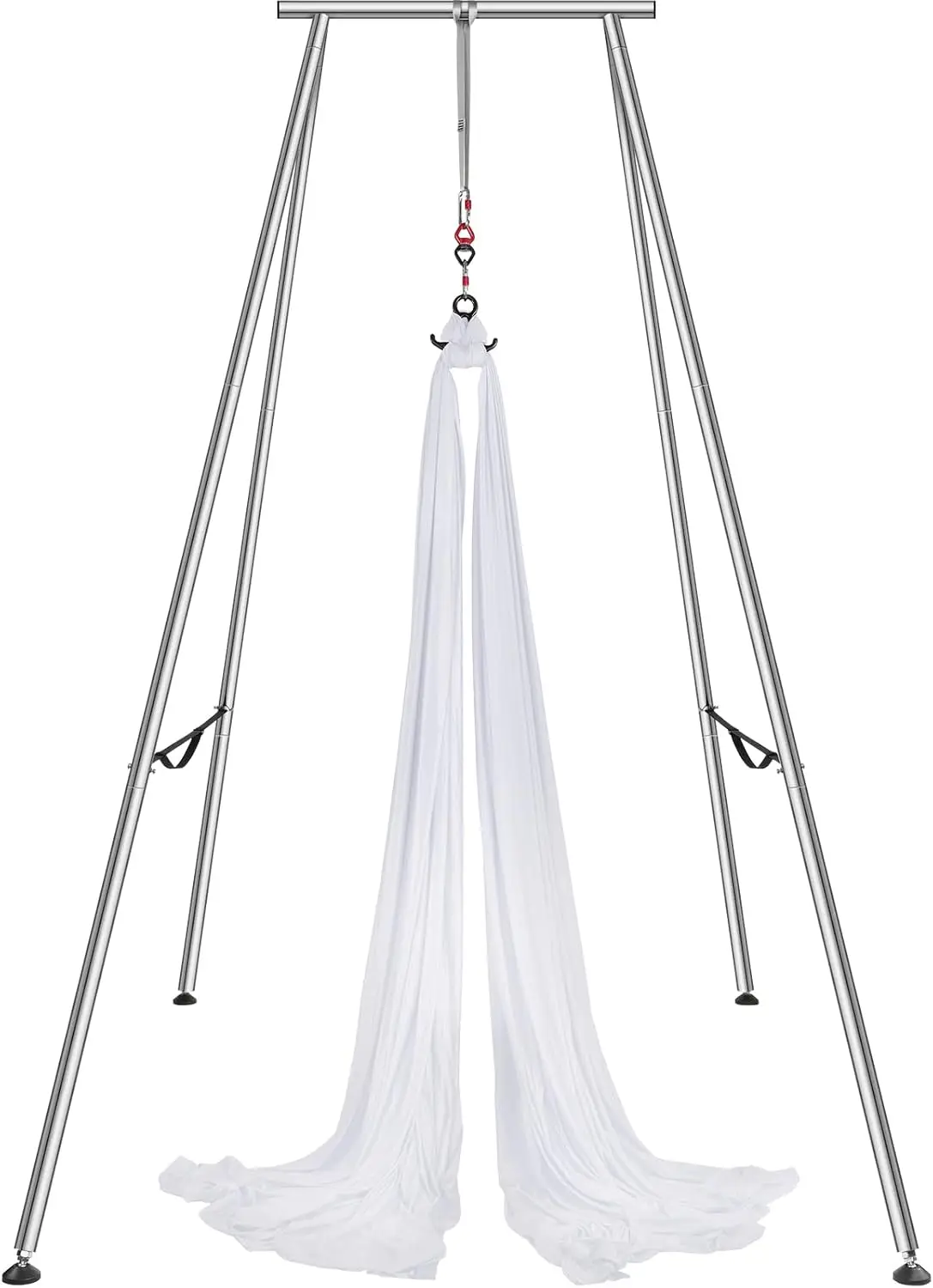 Yoga Frame & Yoga Hammock, 9.67 ft Height Professional Yoga Swing Stand Comes with 6.6 Yards Aerial Hammock, Max 551.15 lbs Load