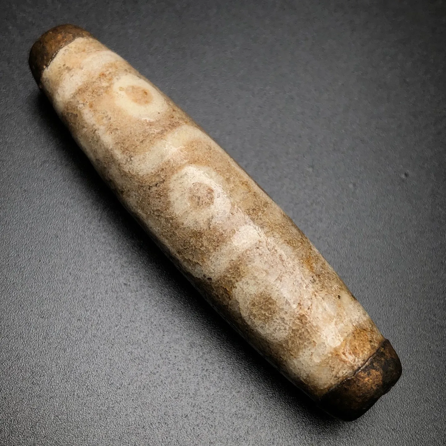Rare Tibetan Buddhism Agate 9 Eyes Totem Dzi Bead Amulet Necklace Pendant Z1931