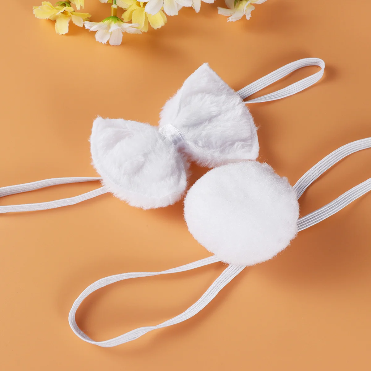 TINKSKY 3Pcs Kids Adult Rabbit Bunny Ears Headband Bow Ties Tail Set Party Cosplay Costume (White) bunny cosplay set