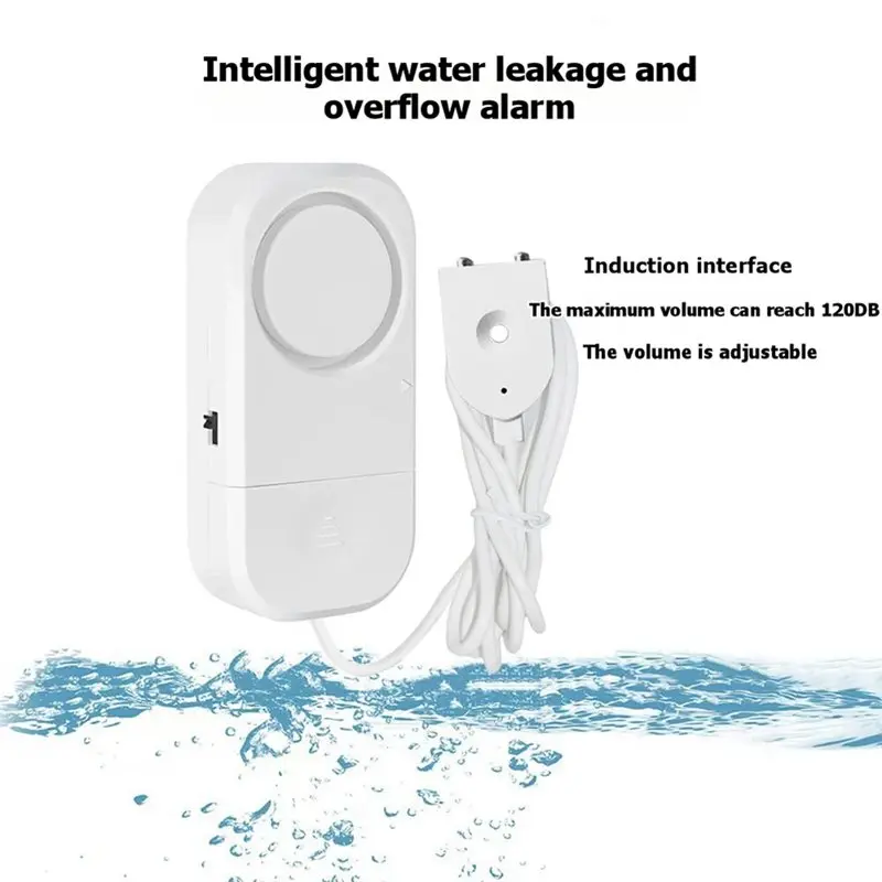 ABKN-Water Leak Sensor Sound Alarm Water Overflow Level Detector Smart Home Automation Residential Security Protection System