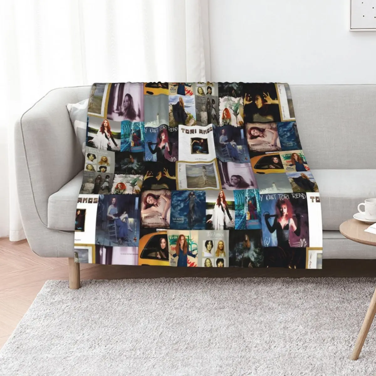 Tori Amos Album Records Collage Collection Print Throw Blanket Men's Soft Warm Throw Blanket for Couch