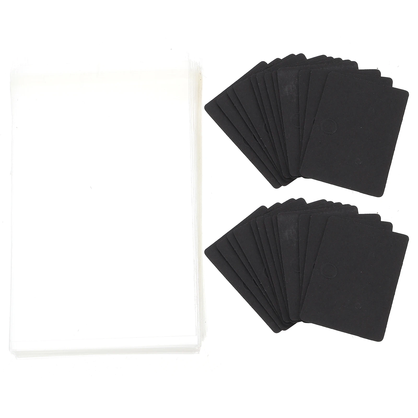 

100pcs Earring Display Cards Rectangle Cardboard Hanging Bags Jewelry Holder Ear Stud Storage Paper Cards Gift Packaging