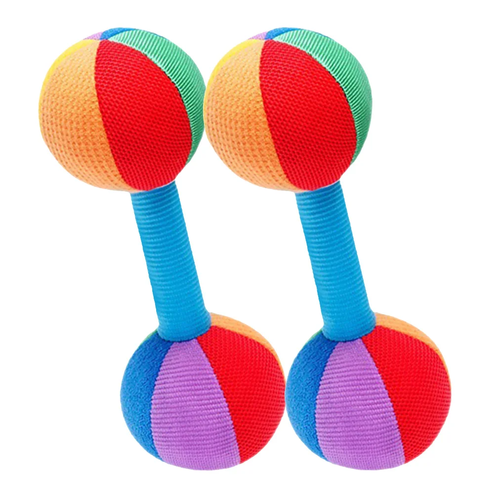 

2 Pcs Baby Training Toys Toddler Infant 3-6 Months Clothbaby Soothing Dumbbell Plaything Sleeping Grasp Newborn