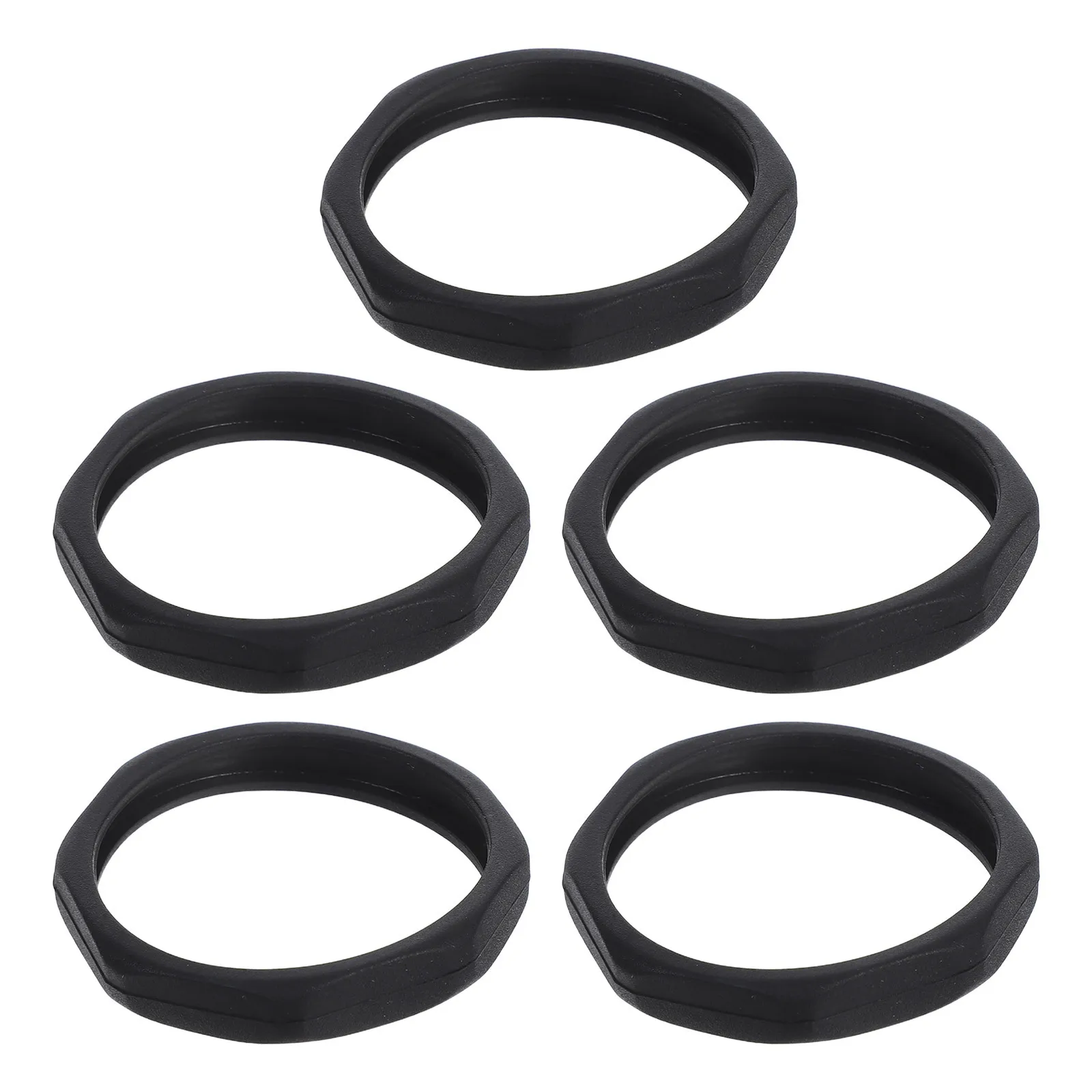 

5pcs Microphone Anti-Slip Pad Ring For 50Mm Diameter Mic Shockproof Holder Stage Ktv Conference Dance Ball Use Black