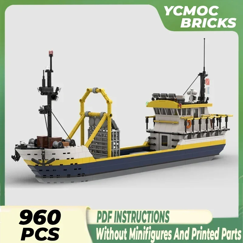 Moc Building Bricks Sea Ship Model Shellfish Fishing Boats Technology Modular Blocks Gifts Christmas Toys DIY Sets Assembly