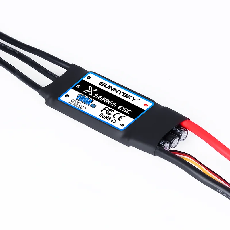 SUNNYSKY X Series ESC 100A 2-6S controlador de velocidad sin escobillas con Ubec para avión RC 3D KT avión Culvert de ala fija