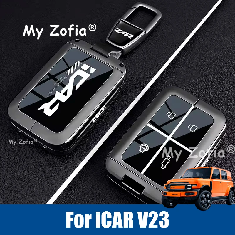 

Zinc Alloy Car Remote Key Case Cover Protection Shell For Chery iCAR V23 iCAUR V23 2025 2026 Key Case Car Shell Fob Accessories