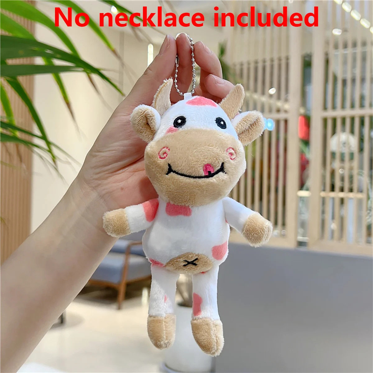 A mini cartoon cow plush toy for pet grinding teeth cleaning teeth play plush toy, there is no sound inside, suitable for pets t