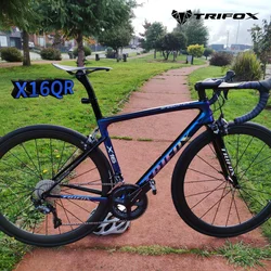 X16QR TRIFOX Official Store Full Carbon Road Bike Frameset   700 x 25C AERO V Brake Quick Release DI2 / Mechanical derailleurs