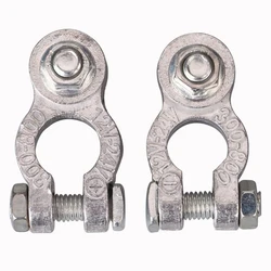 1 Pair Battery Terminal Clamp Zinc Alloy Positive & Negative Pole Auto Car Screw Connector Car Battery Terminal Clamp