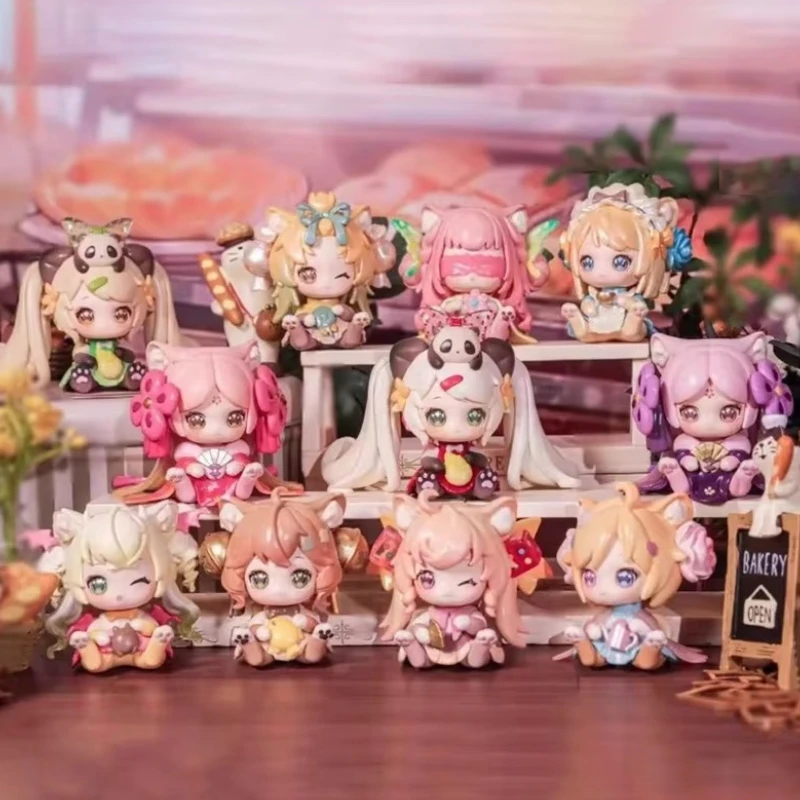 猫モニ子猫オフィスシリーズブラインドボックスフィギュアミステリーボックスかわいい子猫人形サプライズバッグ女の子の誕生日プレゼントのおもちゃカハミステリオサ